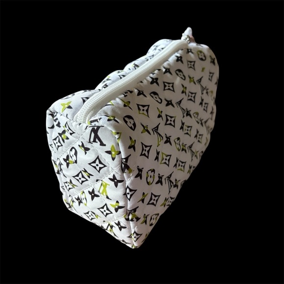 Fashion Small White Multicolored Cosmetic Makeup Bag - Picture 3 of 8